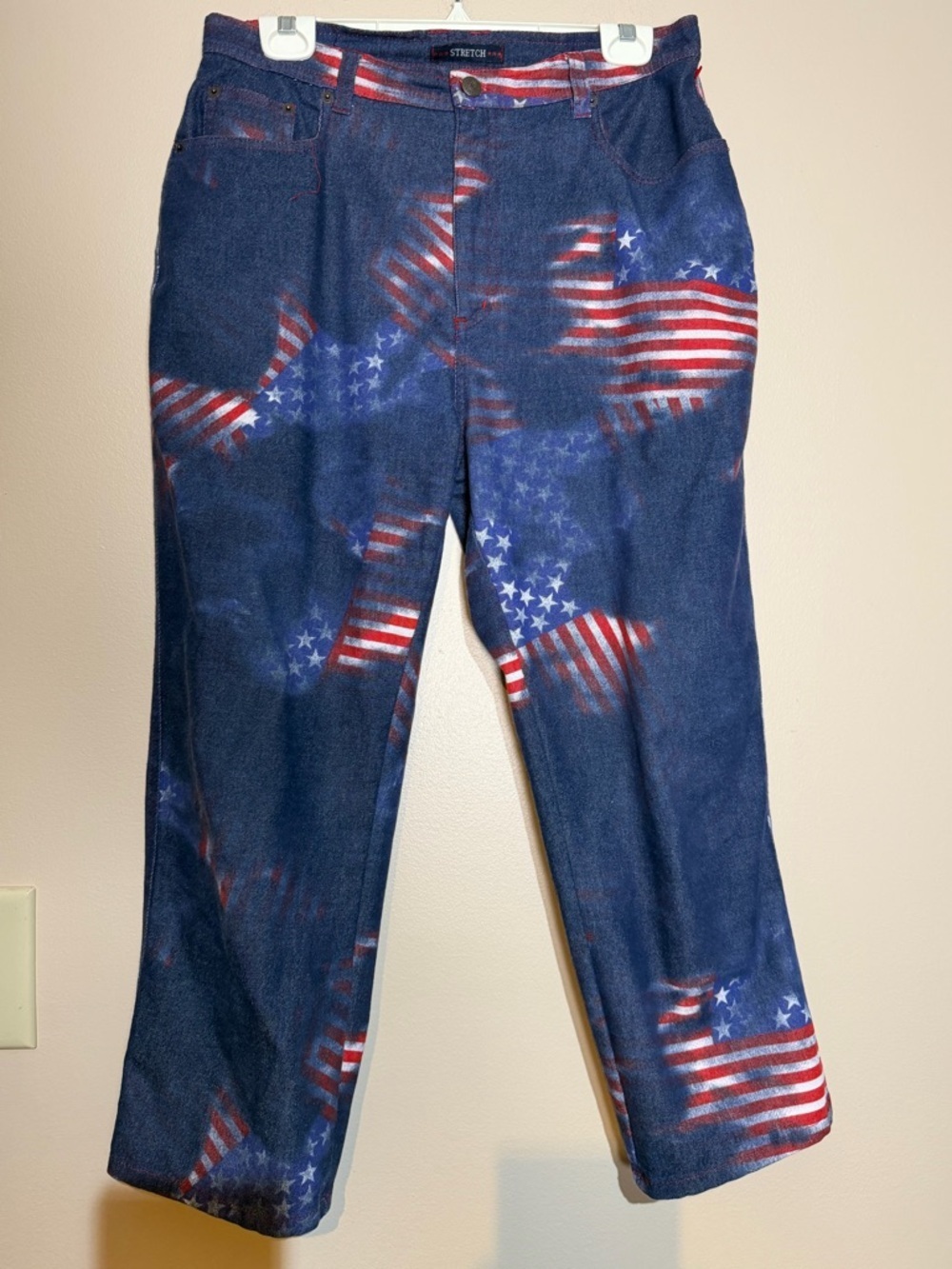 bill blass Jeans with Navy, Red, White Accents